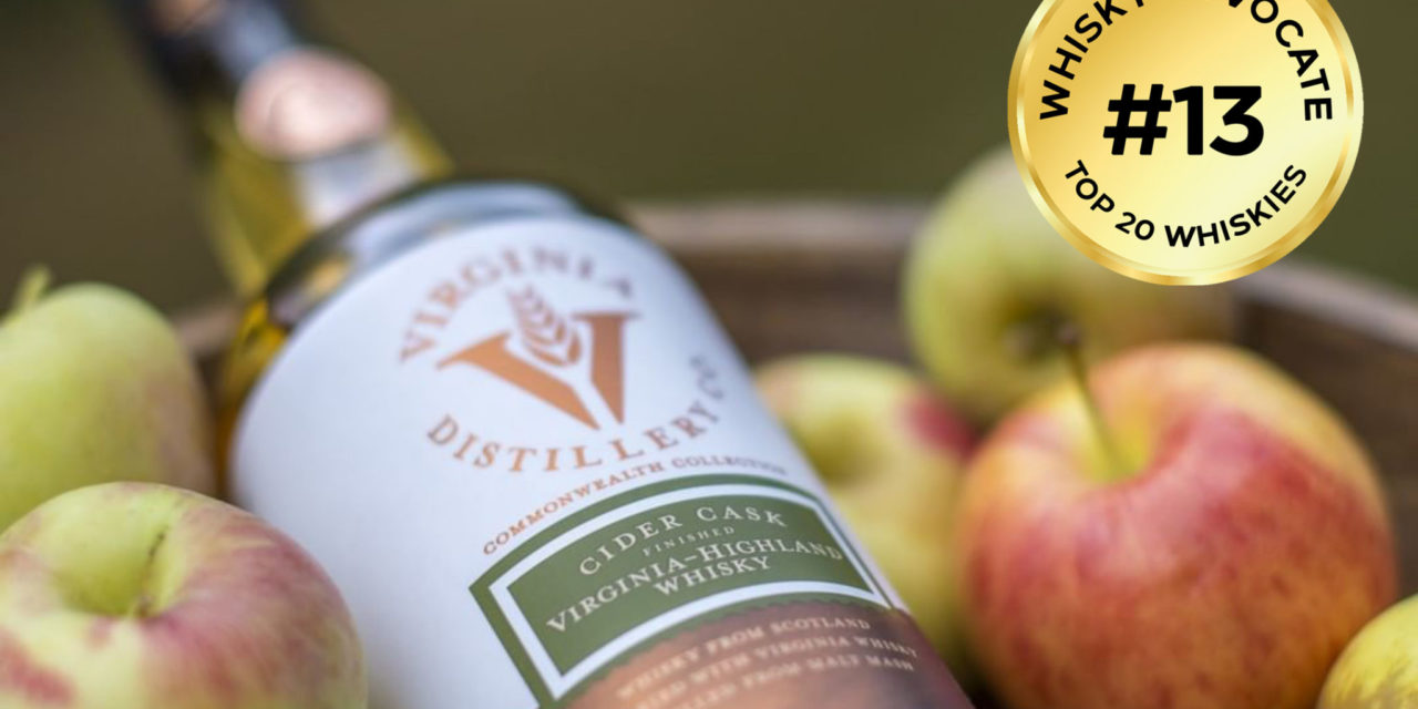 Virginia Distillery Company’s Cider Cask Finished Virginia-Highland Whisky Included in Whisky Advocate’s Annual Top 20 Guide
