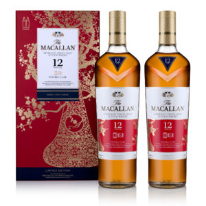 The Macallan CNY 12YO Double Cask Pack Front with Bottles