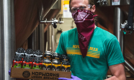 B Corp collaboration between Hopworks and Looptworks turns 300+ cases of beer into more than 400 masks for Central City Concern