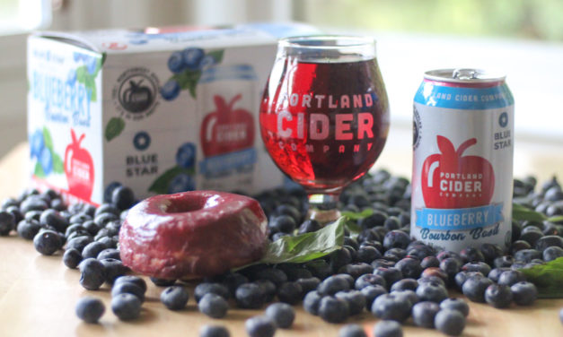 Local small businesses Portland Cider Co. and Blue Star Donuts support one another with Blueberry Bourbon Basil cider partnership