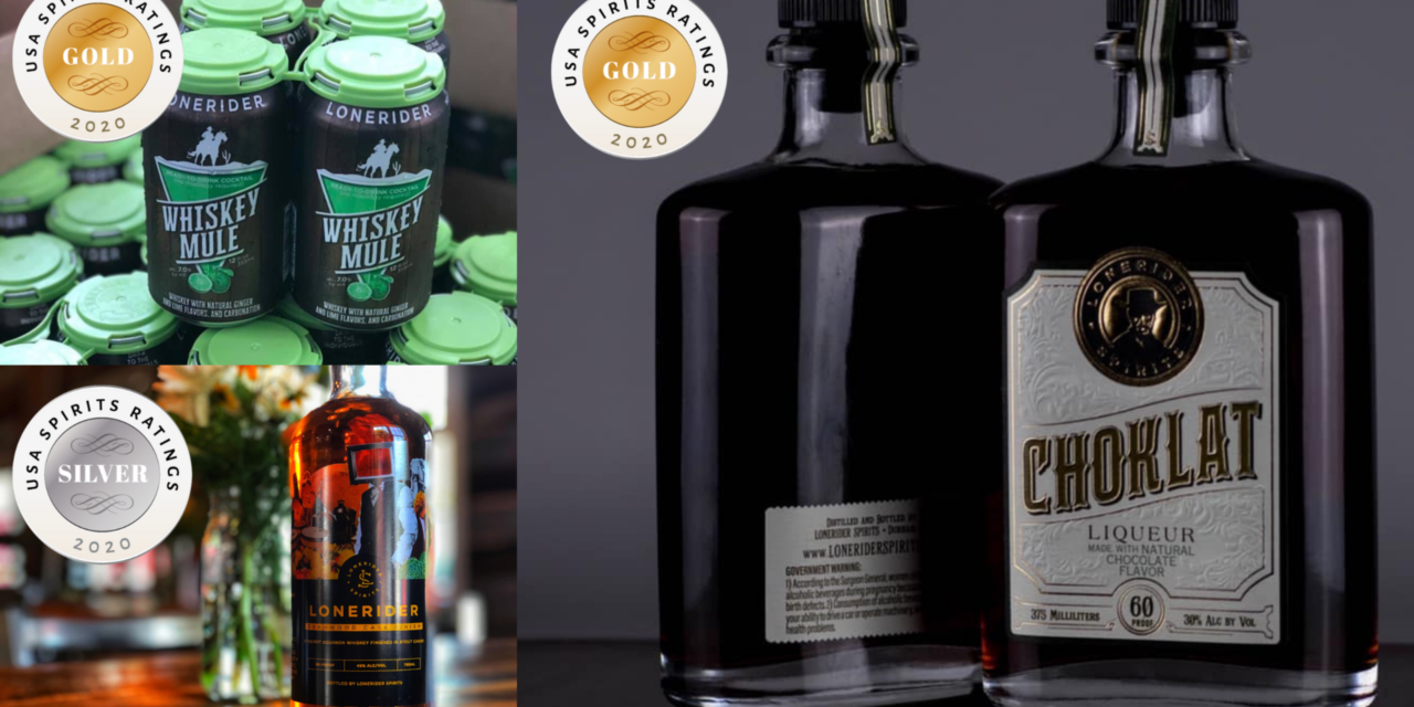 LONERIDER SPIRITS AWARDED TWO GOLD MEDALS AND ONE SILVER MEDAL AT THE USA SPIRITS RATINGS COMPETITION